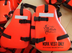 PVC Foam Life Jacket &amp; 3 Pieces Seahorse Lifevest Working Life Vest