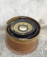 Plastic and Brass Magnetic Compass in Wooden Box