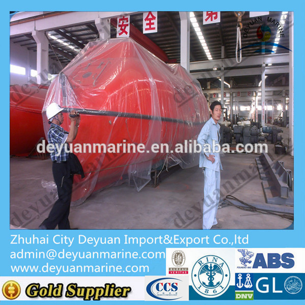 Marine fiberglass boat SOLAS FRP Life boat totally enclosed lifeboat for sale