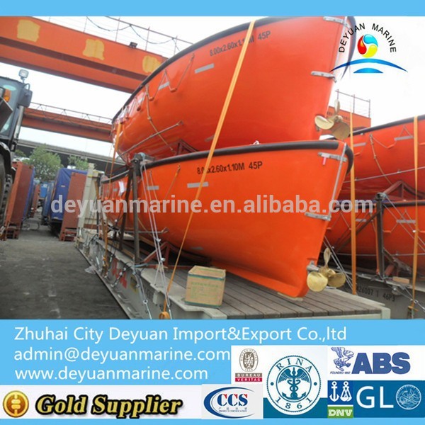 SOLAS Approval Marine Fiberglass Open Type Lifeboat for Sale