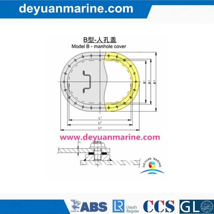 Marine B Type Manhole Cover From China Suppliers-Lifeboat Davit-Deyuan ...